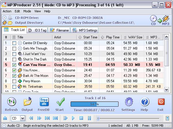 MP3Producer DE 2.61 software screenshot