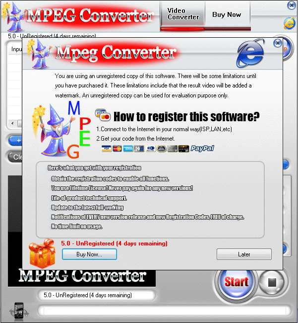 MPEG Converter 6.64 software screenshot