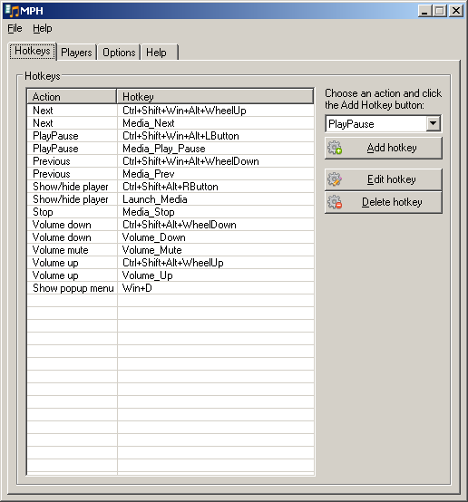 MPH 1.1.3.1 software screenshot