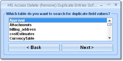 MS Access Delete (Remove) Duplicate Entries Software 7.0 software screenshot