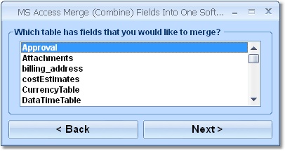 MS Access Merge (Combine) Fields Into One Software 7.0 software screenshot