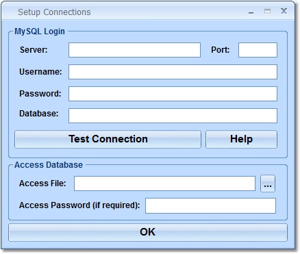 MS Access MySQL Import, Export & Convert Software 7.0 software screenshot