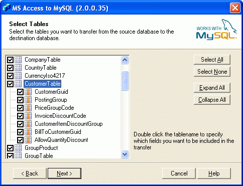 MS Access To MySQL 5.4.0.274 software screenshot
