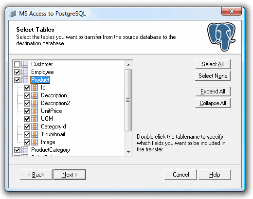 MS Access To PostgreSQL 5.5.0.280 software screenshot