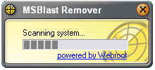MSBlast Remover 1.1 software screenshot