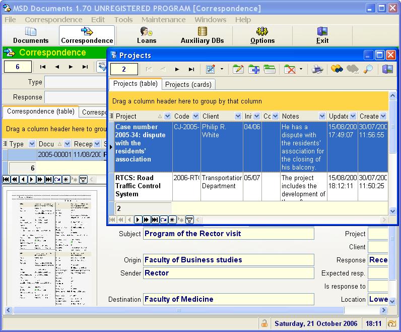 MSD Documents 3.20 software screenshot