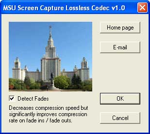 MSU Screen Capture Lossless Codec 1.2 software screenshot