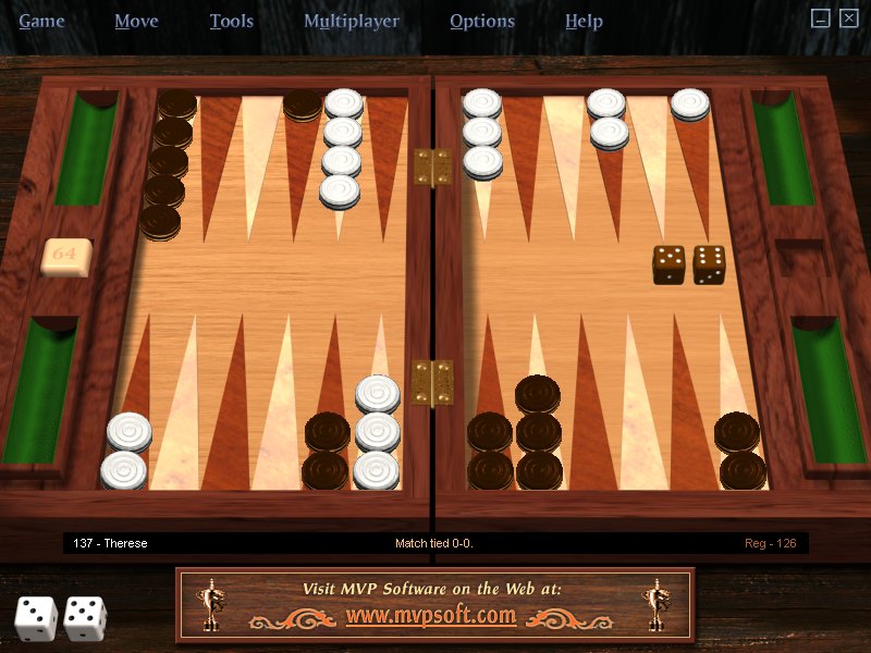MVP Backgammon Professional 2.0.4 software screenshot