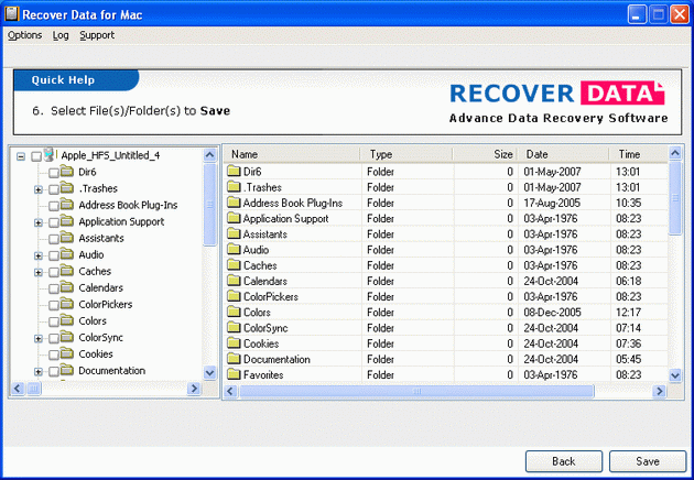 Mac File Recovery Software 2.1 software screenshot