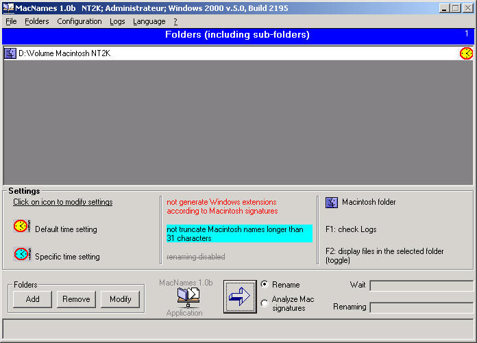 MacNames 1.1m software screenshot