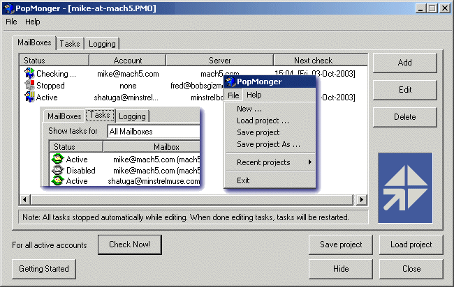 Mach5 PopMonger Regular 3.5.3 software screenshot