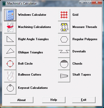 Machinist Calculator 7.10.0 software screenshot