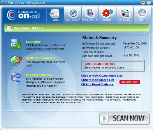 Macro AntiVirus 2011.9 software screenshot