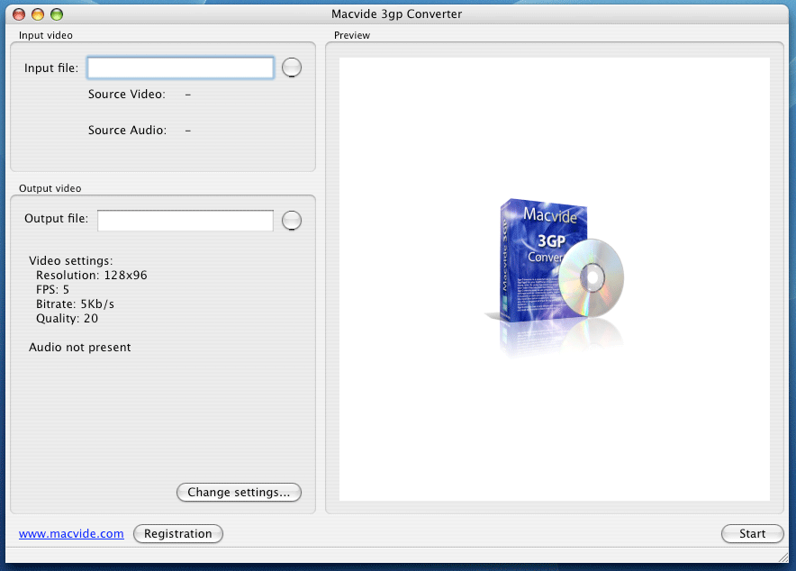 Macvide 3GP Converter 2.9.17 software screenshot