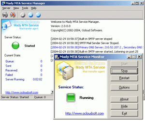 Mady MTA Service 2.3 software screenshot