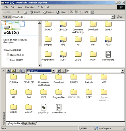 Magic Basket 1.41 software screenshot