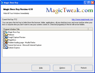 Magic Boss Key 4.10 software screenshot
