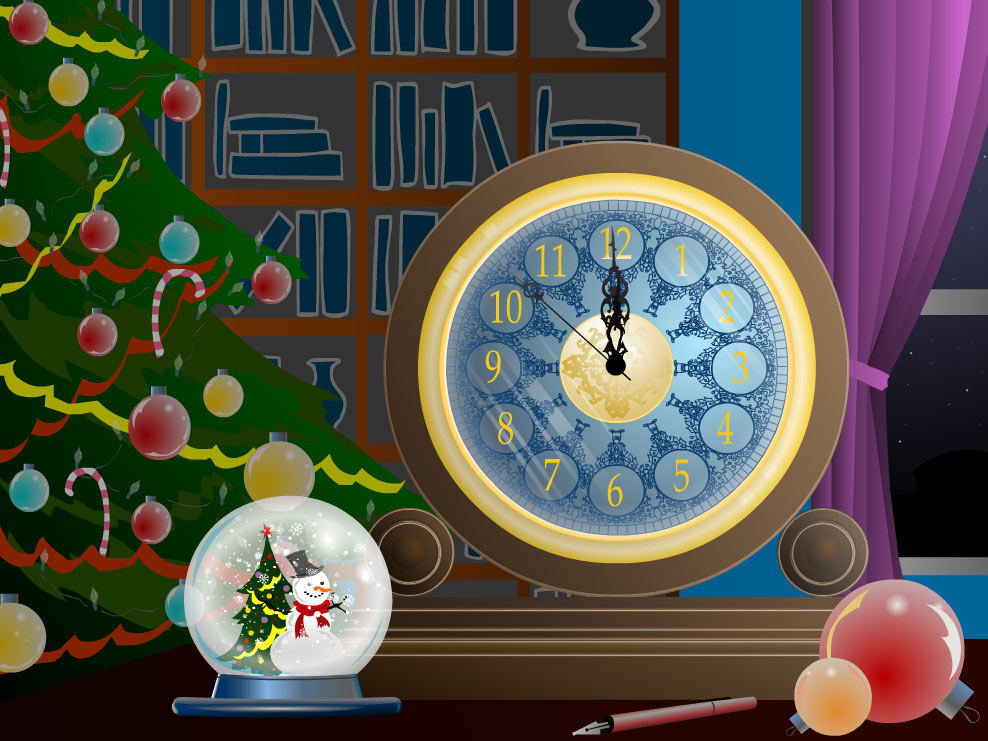 Magic Christmas Clock screensaver 2.8 software screenshot