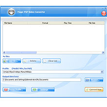 Magic PSP Video Converter 7.9.7.1 software screenshot