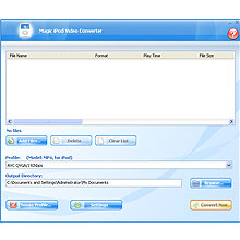 Magic iPod Video Converter 8.1.4.189 software screenshot