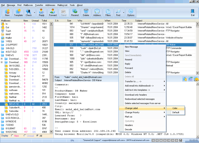 Mail Commander Pro 10.0 software screenshot