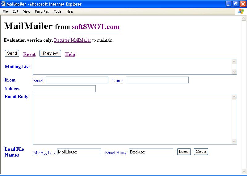 MailMailer 21 software screenshot