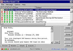 Mailbox Guard 1.72 software screenshot