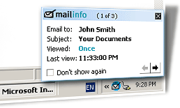 Mailinfo 3.0 software screenshot