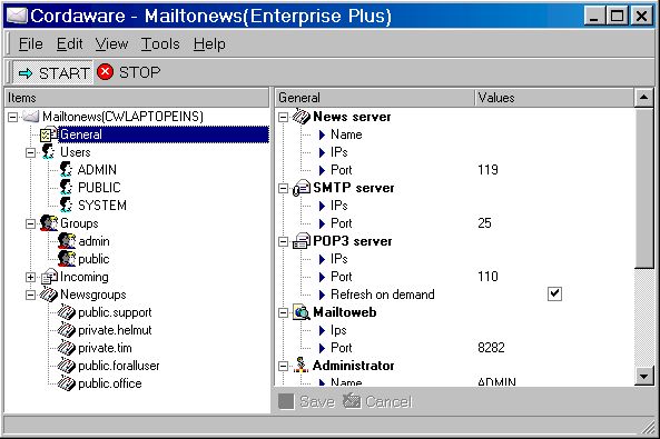 Mailtonews 1.5 software screenshot