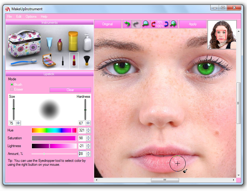 MakeUp Instrument 7.4.752 software screenshot