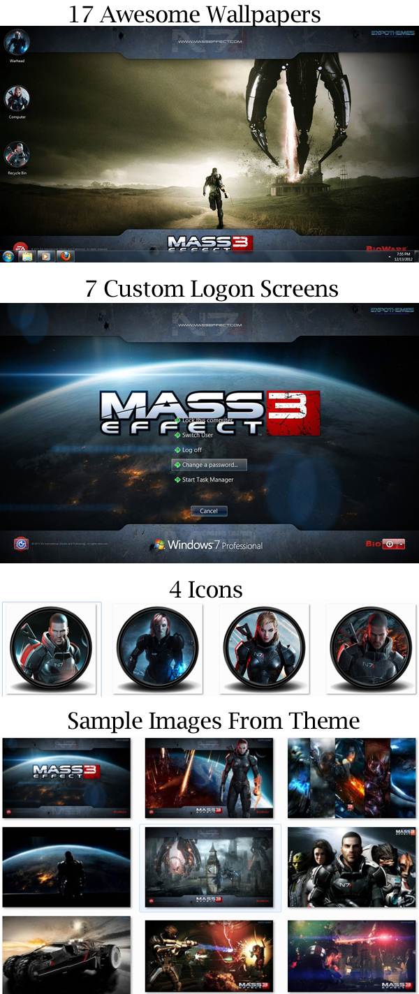 Mass Effect 3 Theme 1.1 software screenshot