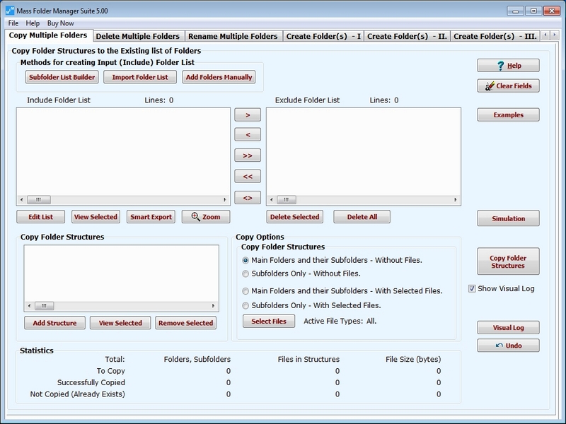 Mass Folder Manager Suite 8.00 software screenshot
