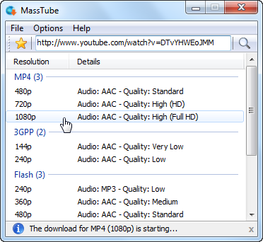 MassTube 12.9.6.338 software screenshot