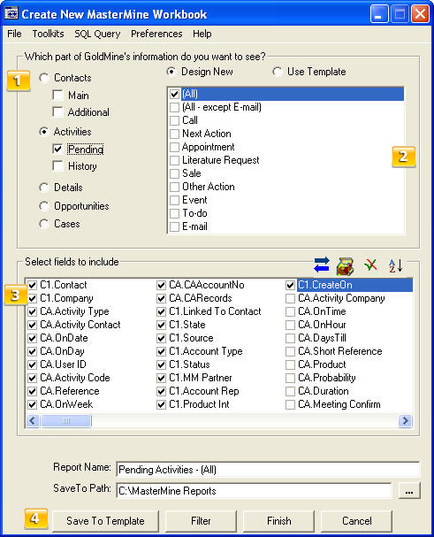 MasterMine for GoldMine 7.0.332 software screenshot