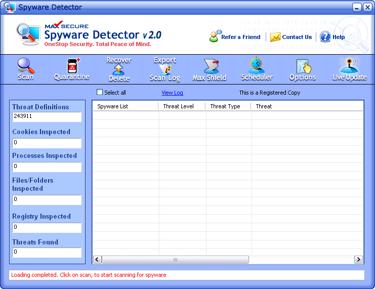 Mastr Scan 14.8 software screenshot