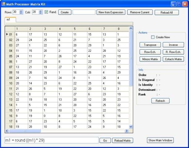 Math Processor 1.0.2.5 software screenshot