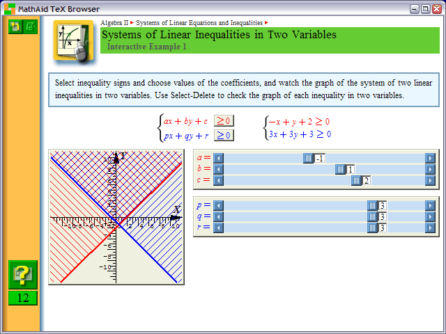 MathAid Algebra II 25.63 software screenshot