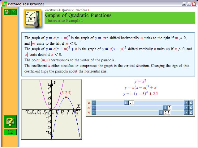 MathAid Precalculus 28.63 software screenshot