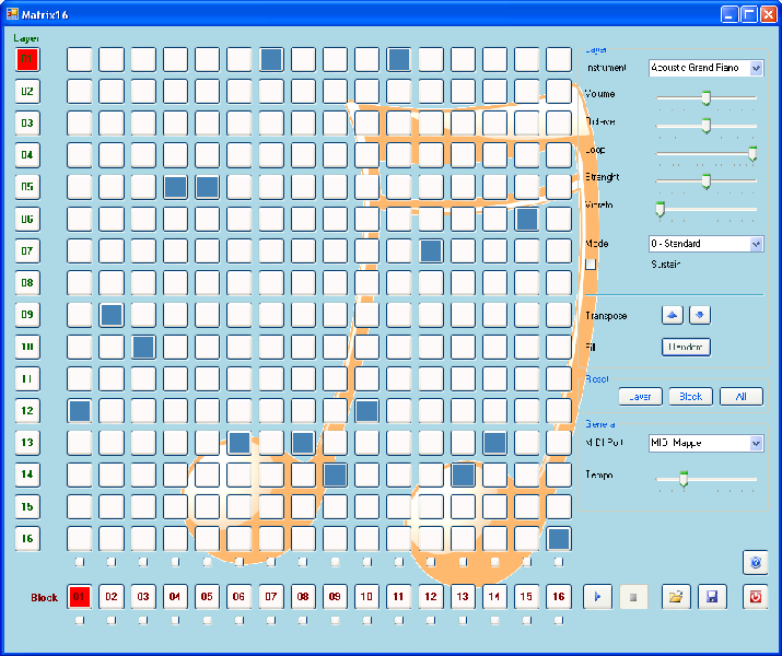 Matrix16 1.1.0 software screenshot