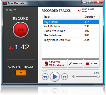 Max Recorder 1.024 software screenshot