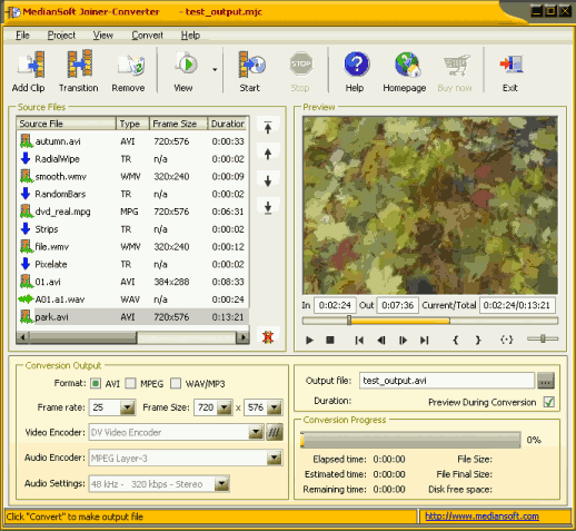 MedianSoft Joiner-Converter 3.8 software screenshot