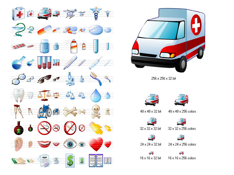 Medical Icon Set 3.8 software screenshot