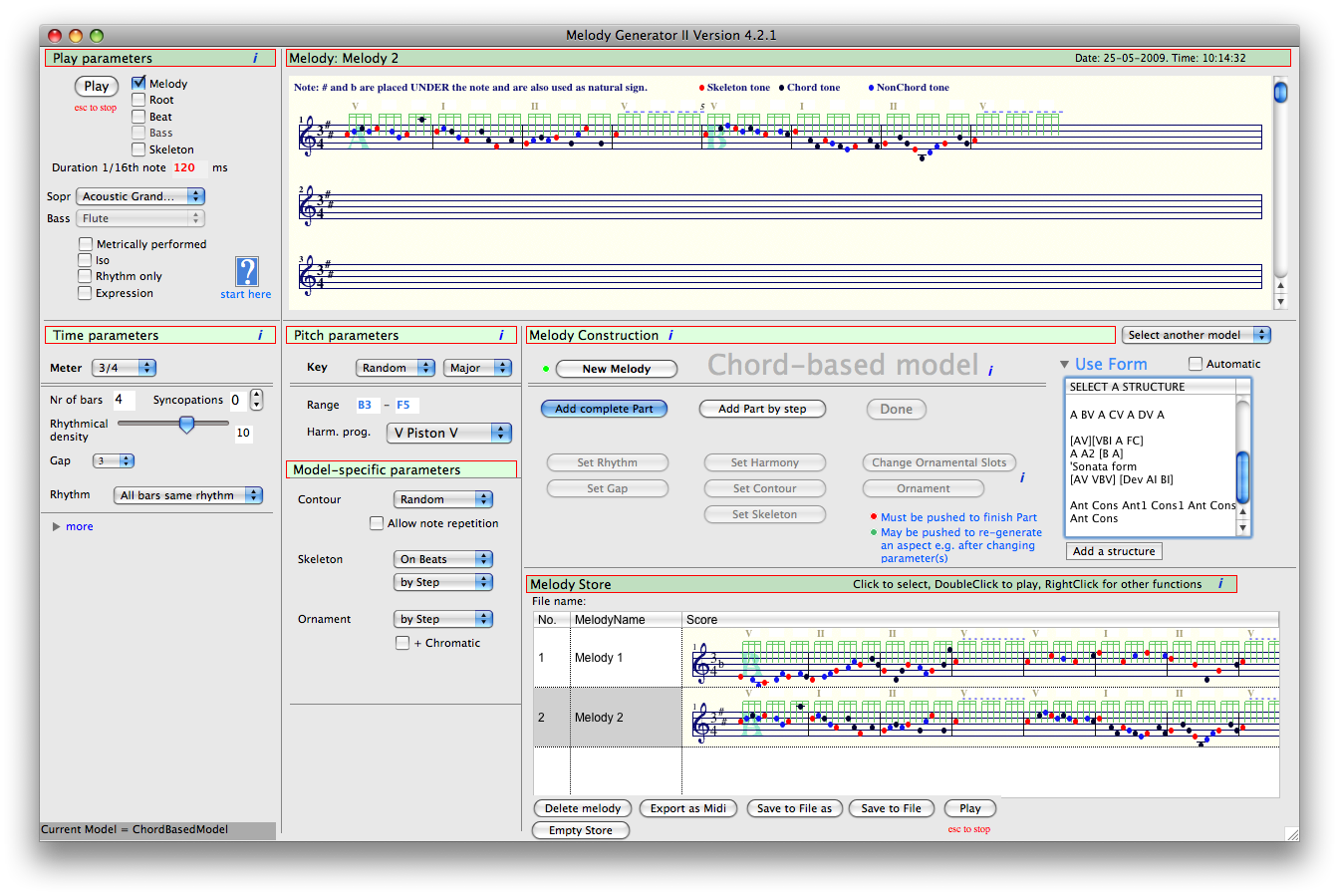 Melody Generator 4.3.3 software screenshot