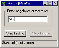 MemTest 4.0 software screenshot
