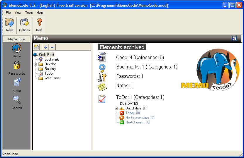 MemoCode 5.3 software screenshot