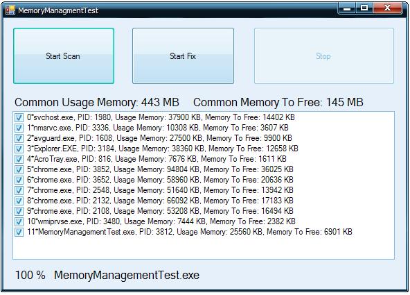 Memory Management ActiveX 1.2.3.143 software screenshot