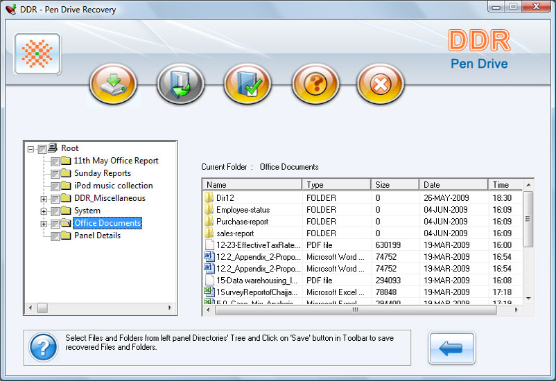 Memory Stick Files Recovery 2.0.1.5 software screenshot