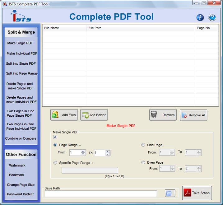 Merge PDF Files 4.3.2.1 software screenshot