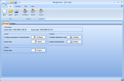 MergeExcel 1.0 software screenshot