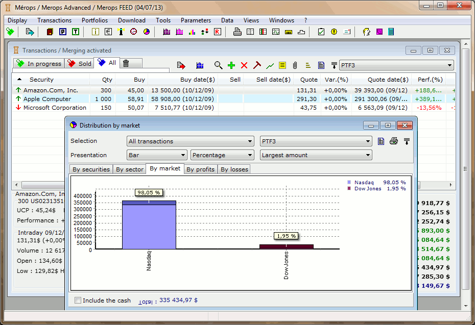 Merops 10.045 software screenshot